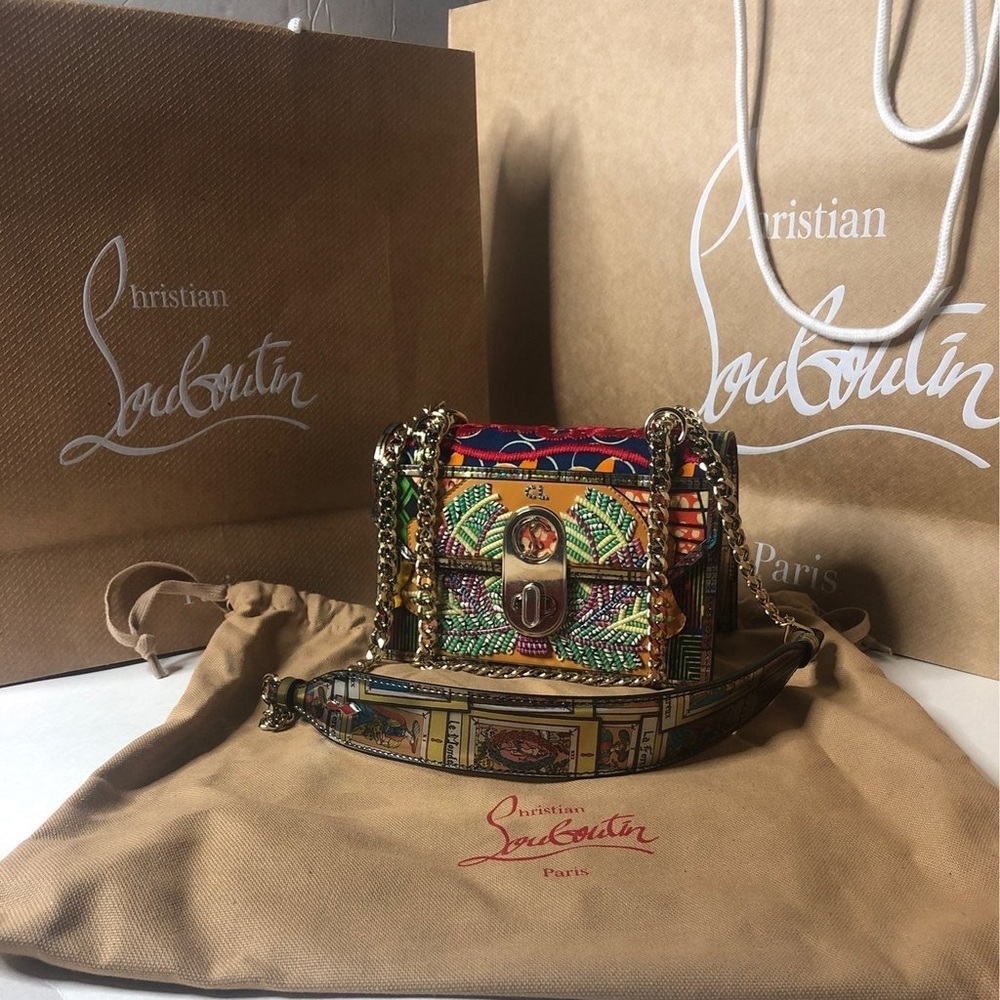 Christian Louboutin Tarot De Marseille Elisa Mini Woven Shoulder Bag